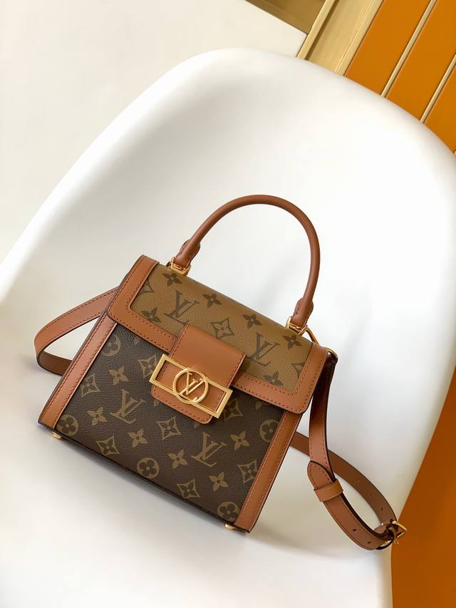 Premium Original Dauphine Capitale Handbag, New Model M46751. The Dauphine Capit