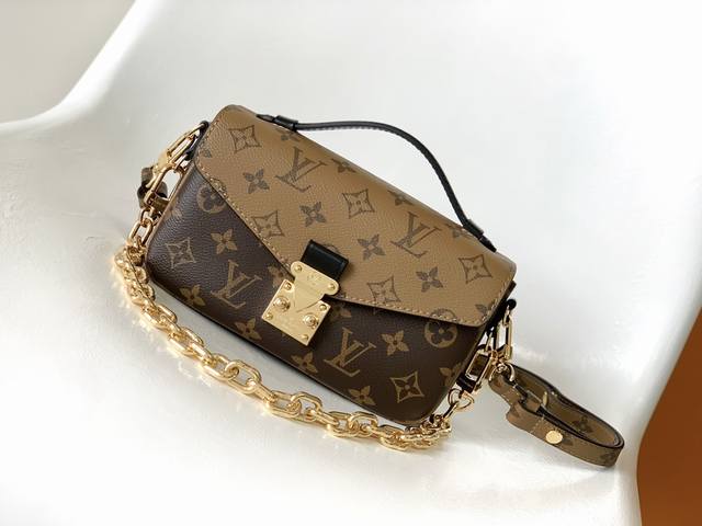 Top-of-the-line original M46279 Yellow Flower Lv Messenger Bag. This small East