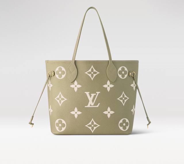 M46649 Green This Neverfull Medium Handbag, crafted in Monogram Empreinte leathe