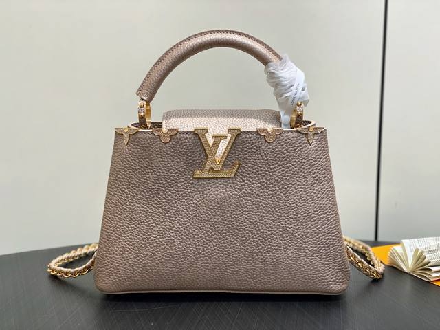 Original boutique M48865 Pearlescent Gold Diamond Crown Full Leather Cap Na Ying