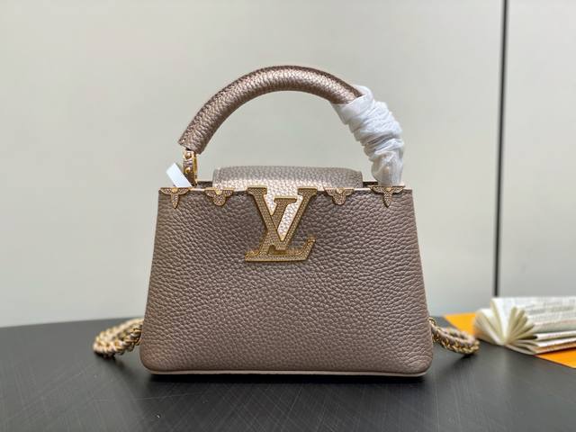 original boutique M48865 pearlescent gold diamond crown full leather Cap Na Ying