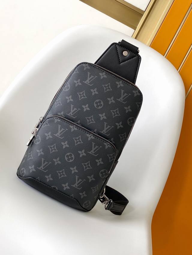 Premium Original N41719 Black Grid and Black Flower N41718 Old Flower Chest Bag