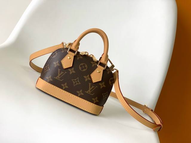 Variable Chip Premium Original Alma Nano Shell Handbag M82717 Monogram Leather M