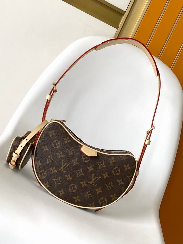 code-changing chip M46828 new Lv latest Lv Monogram horn shoulder strap with adj