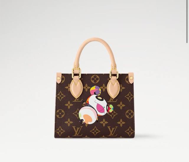 M13668 The Louis Vuitton x Takashi Murakami re-edition collection features a pla