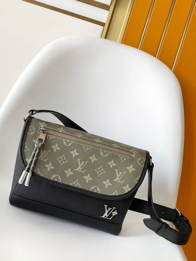 Pulse messenger bag, a premium original, features grained leather and Monogram c