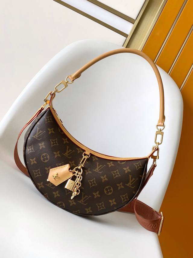 M12939 Premium original dynamically resizable Oop Hobo handbag in Monogram coate