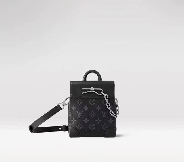 210C01 Variable Chip Premium Original Nano Steamer Handbag M82774 Black Flower B
