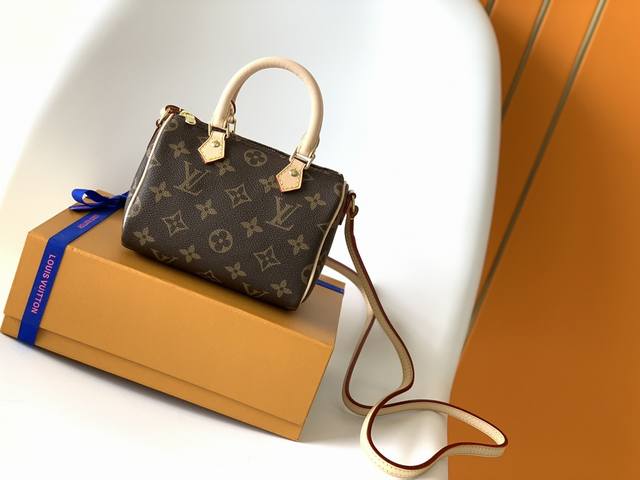Premium Original Handbag. Made from classic Monogram canvas, the Nano Speedy is