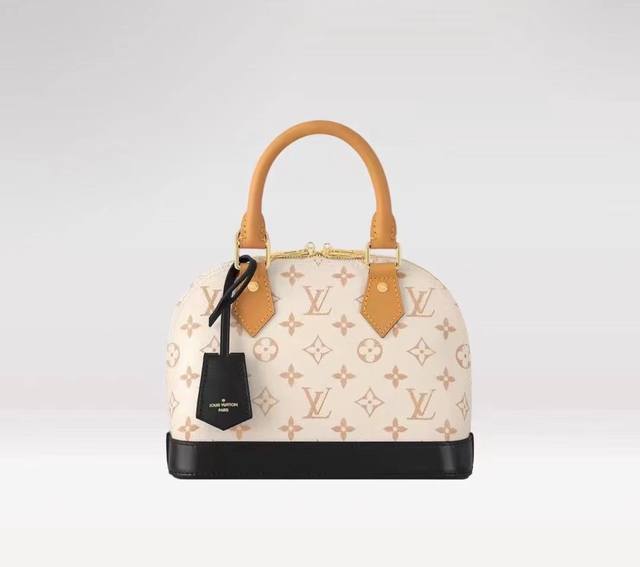 Premium Original M46922 White Flower Brand New Monochrome Duon Canvas, "Alma Bb"