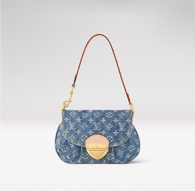News 163 M46829 The premium original Sunset handbag features Monogram Denim canv
