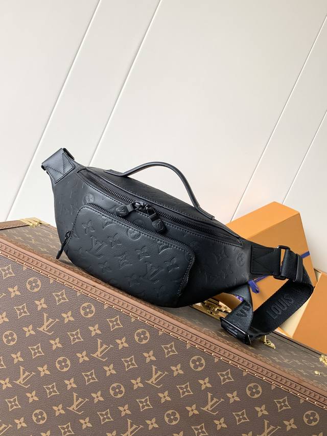 M47058 Black embossed premium original single-piece top-grain cowhide with varia
