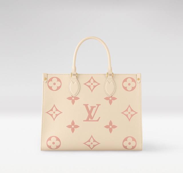 Top-grade original M21575 Cream White with Pink Silkscreen Print This Onthego Me