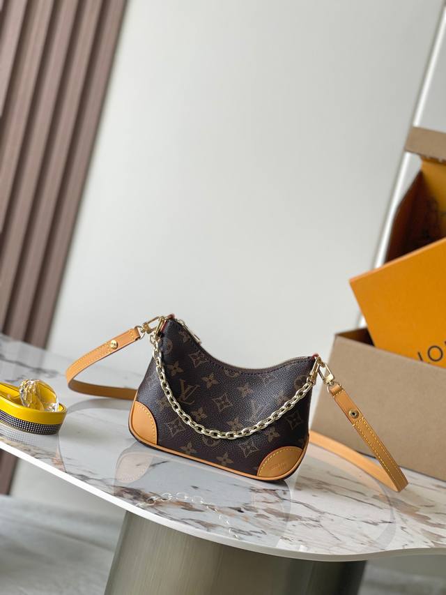 Premium Mb Original Leather Nano Boulogne Handbag Model: M25519 Yellow Chip Edit