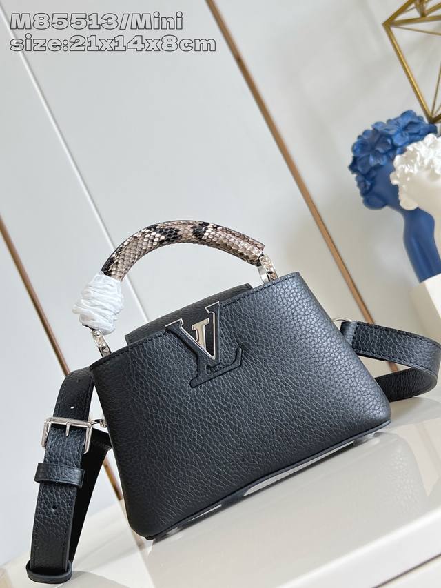 Factory Price P Premium Original M85513 Black Mini This Capucines mini handbag i