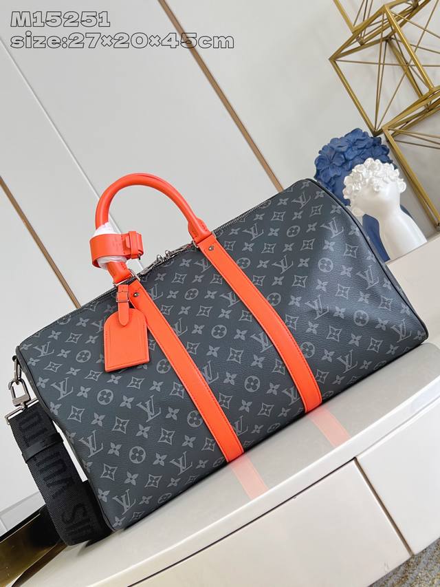 Factory Price P Top Original M15251 Black Flower Orange Leather 45cm This Keepal