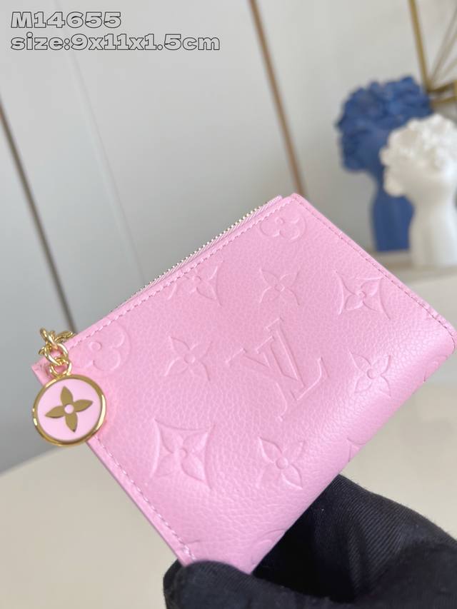 Factory Price P Top-grade Original M14655 Pink This vibrant Lisa wallet, crafted