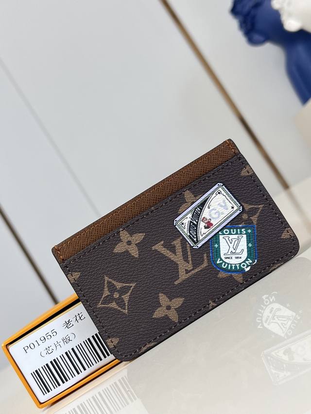 Factory Price P Top-grade original M01902 Monogram canvas card holder, simple an