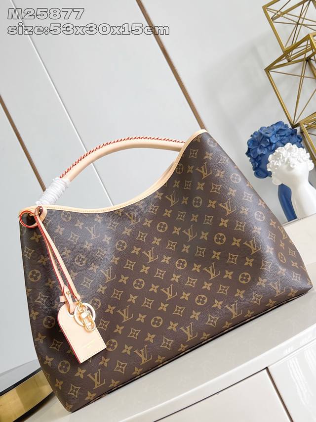 Factory Price P Top Original M25877 Damier Artsy handbag is made of soft Monogra