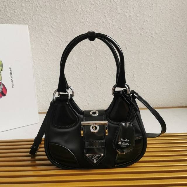 Moon Handbag 1Ba381 New This Moon Handbag is made of imported nylon fabric and s