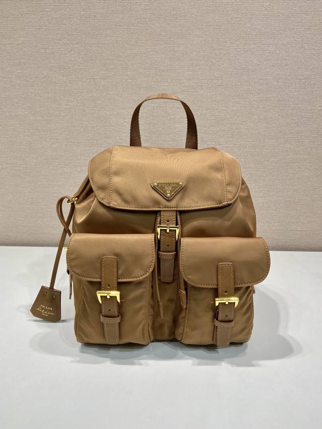 Premium Original Gold Buckle Classic Backpack 1Bz677 Gold Hardware This practica