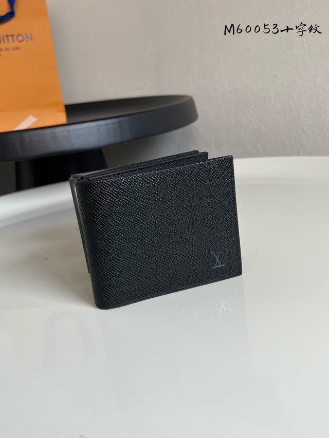 Factory Price P Chip Version M60053 Black Cross Pattern! Amerigo Wallet This Ame