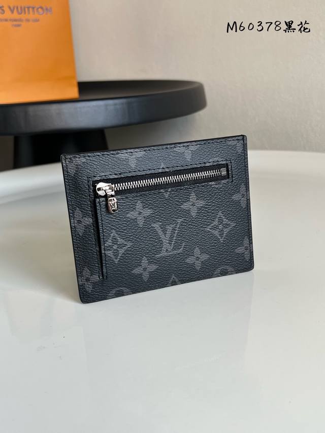 Factory Price P Chip Version M60378 Black Flower New ID Card Holder with a slim
