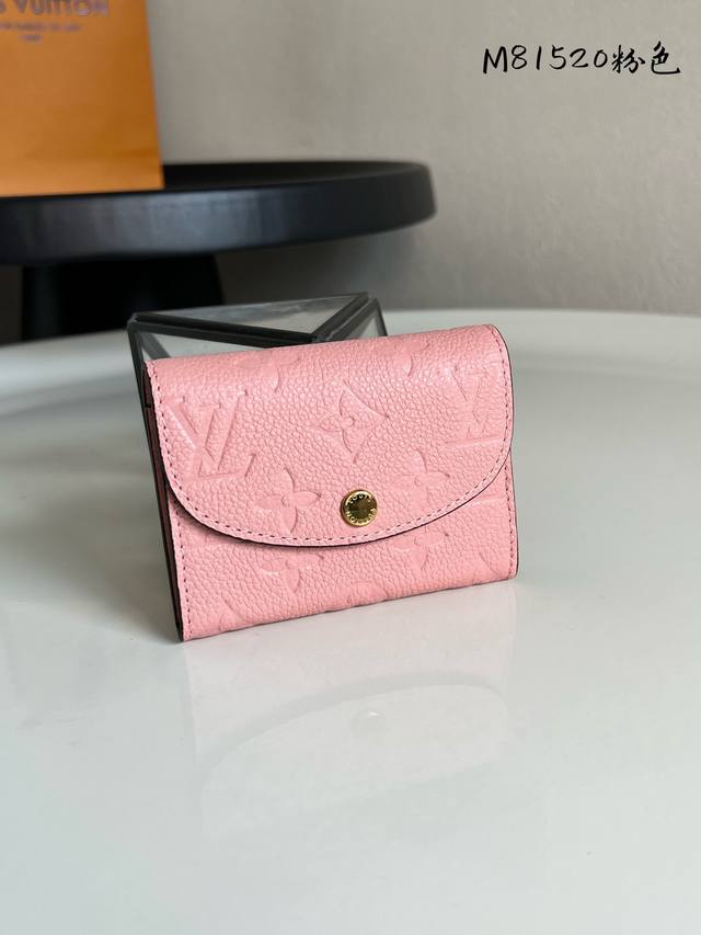 Factory Price P Chip Version M81520 Pink New Women's Coin Purse and Card Holder.