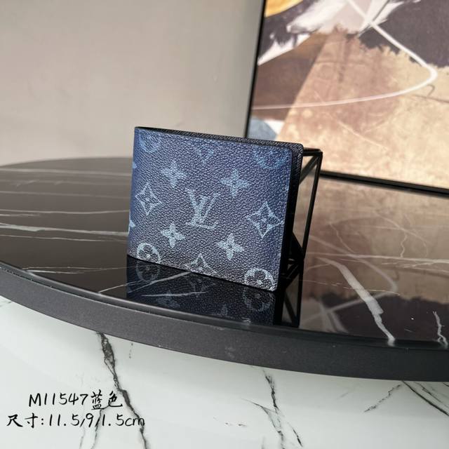 Factory Price P Chip Version Top-grade Original M11547 Blue Multiple Wallet Made