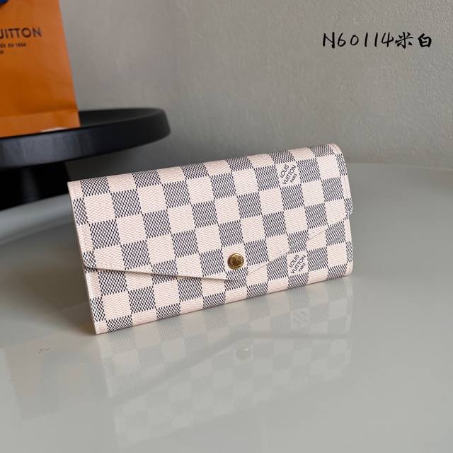 Factory Price P Chip Version N60114 White Gingham White This envelope wallet is