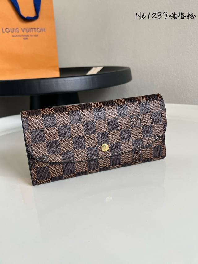 Factory Price P Chip Version N61289 Brown Grid Pink Gold Buckle The Emilie walle