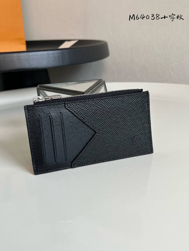 Factory Price P Chip Version M64038 Black Cross Grain Coin Card Holder This coin