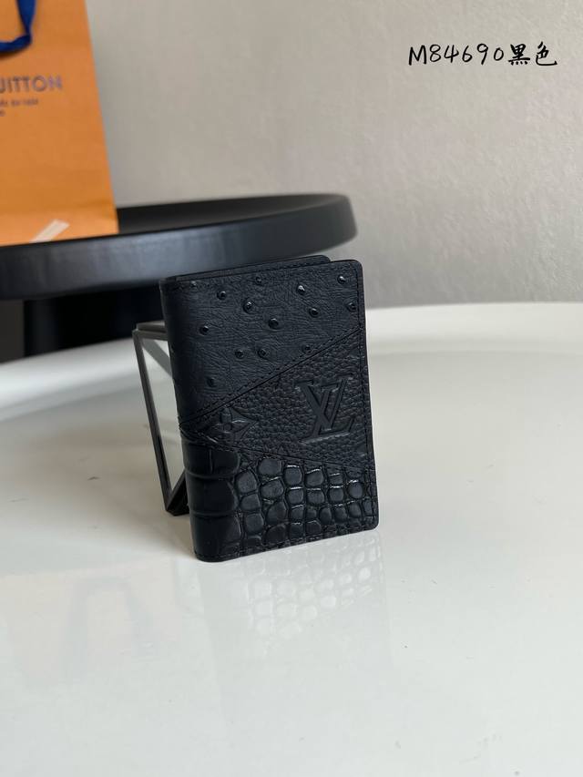 Factory Price P Chip Edition Top-Quality Original M84690 Black Leather Card Hold