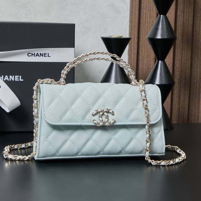 Chane1 quarterly hit 25S Kelly long handle bag crossbody bag, can be carried by