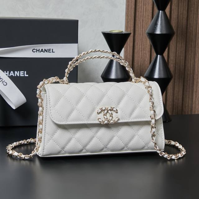 Chane1 quarterly hit 25S Kelly long handle bag crossbody bag, can be carried by