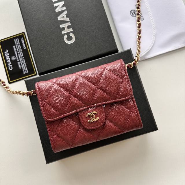 Chanel Chanel counter model caviar cowhide chain bag inside and outside full lea
