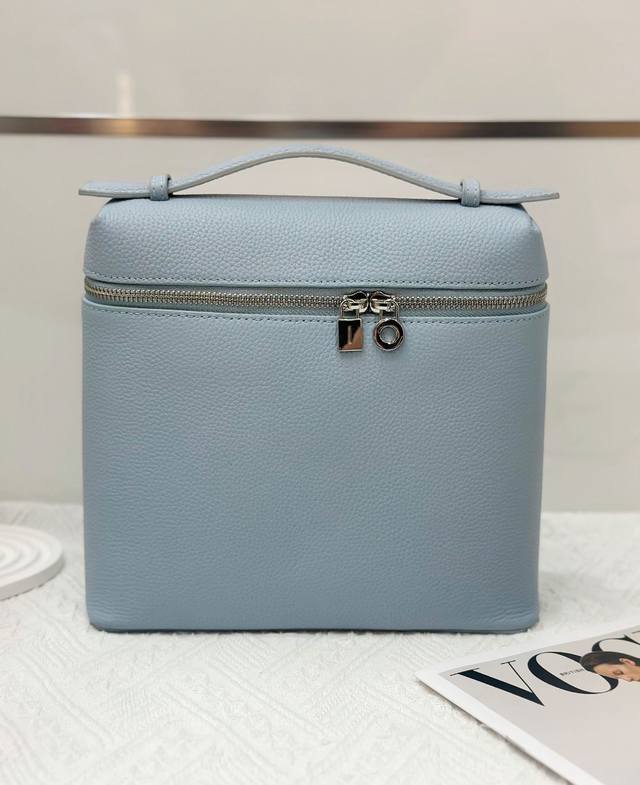 Special Price Loro Piana Backpack in Alice Blue. Made from premium, textured top