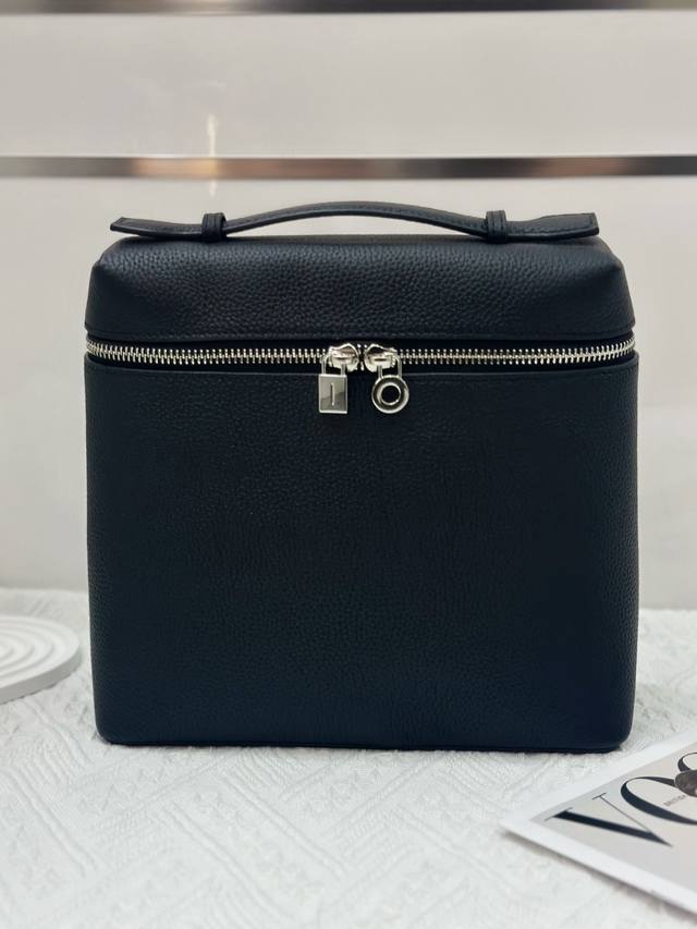 Special Offer: Loro Piana Backpack in Black, made from premium, textured top-gra