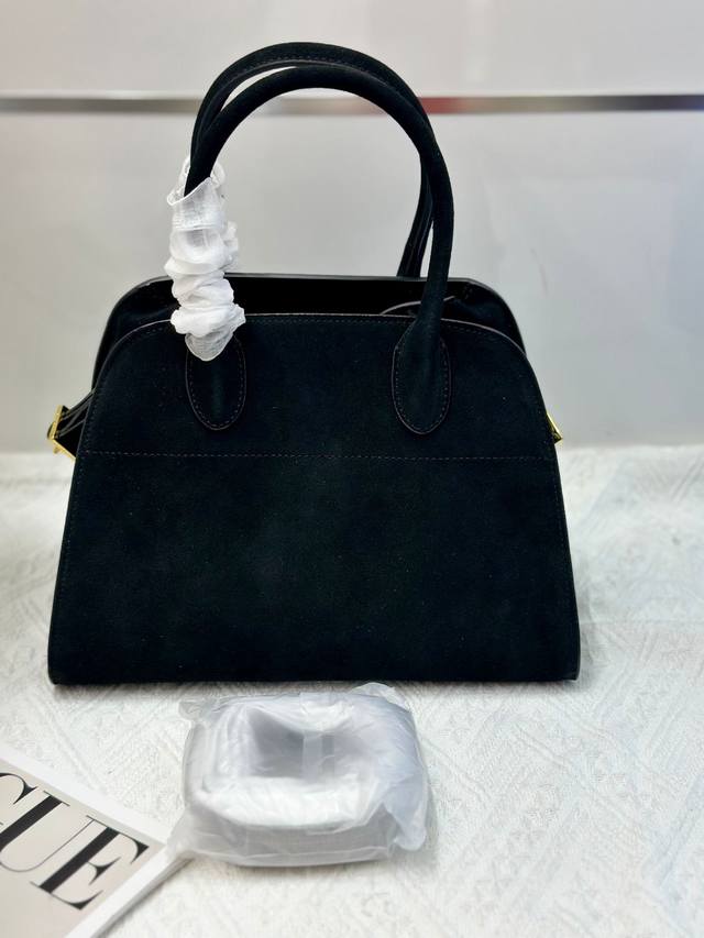 Special Price The Row Margaux 10 Matte Black is made of high-quality matte cowhi
