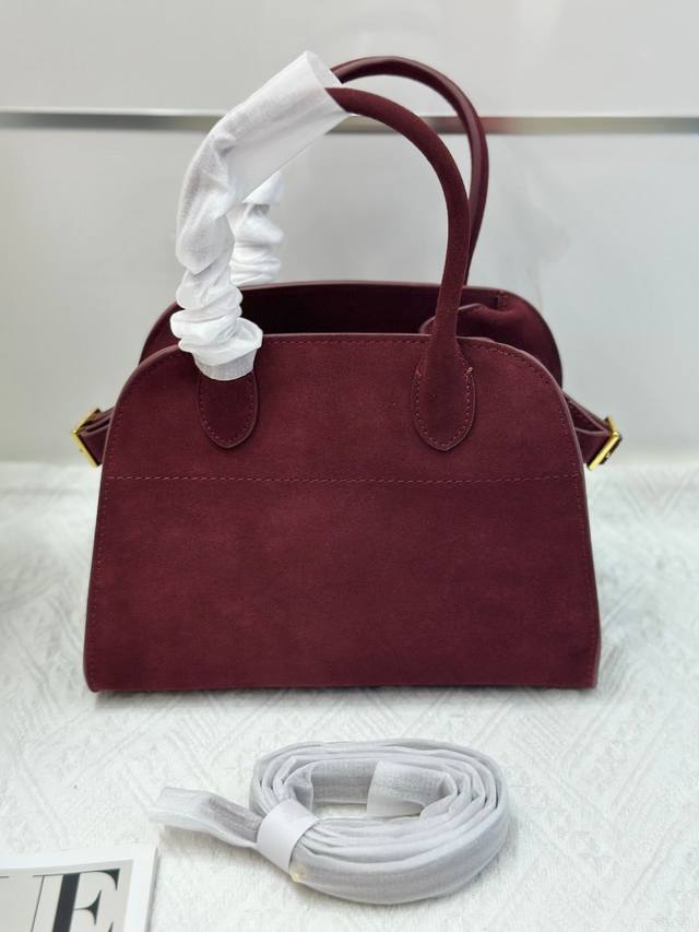 Special Price The Row Margaux 10 frosted burgundy is made of high-quality froste