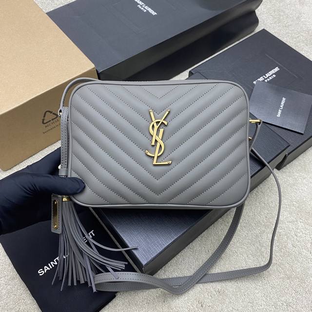 Grey flat gold new upgraded version Strongly planted Y brand Lou Bag popular cam