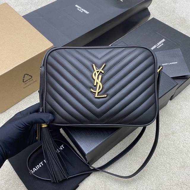 Black and gold new upgraded version Strongly planted Y brand Lou Bag popular cam