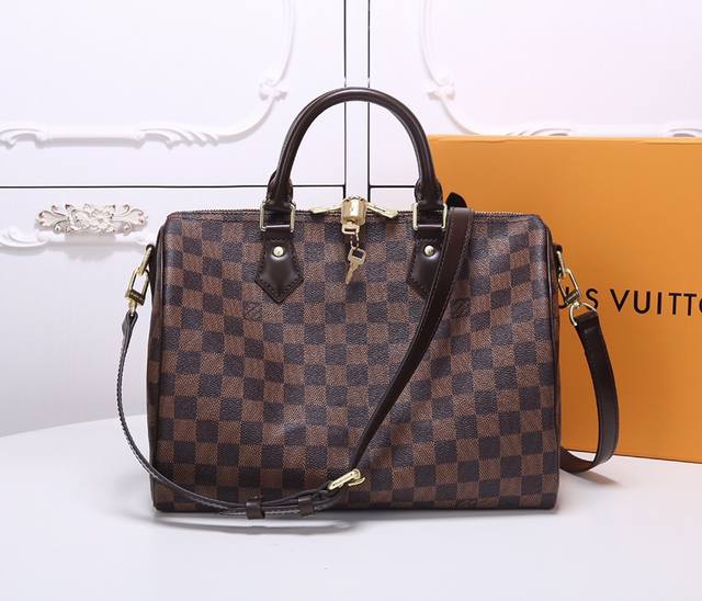 Original, High-Quality Lv Speedy 30 Handbag with Shoulder Strap (M40391). Every
