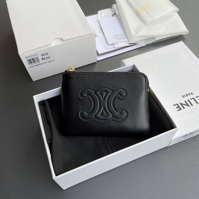 Original leather, premium imported Triomphe smooth cowhide leather. Coin and car
