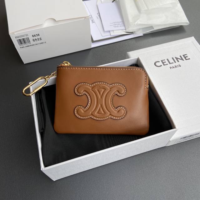 Original leather, premium imported Triomphe smooth cowhide leather. Coin and car