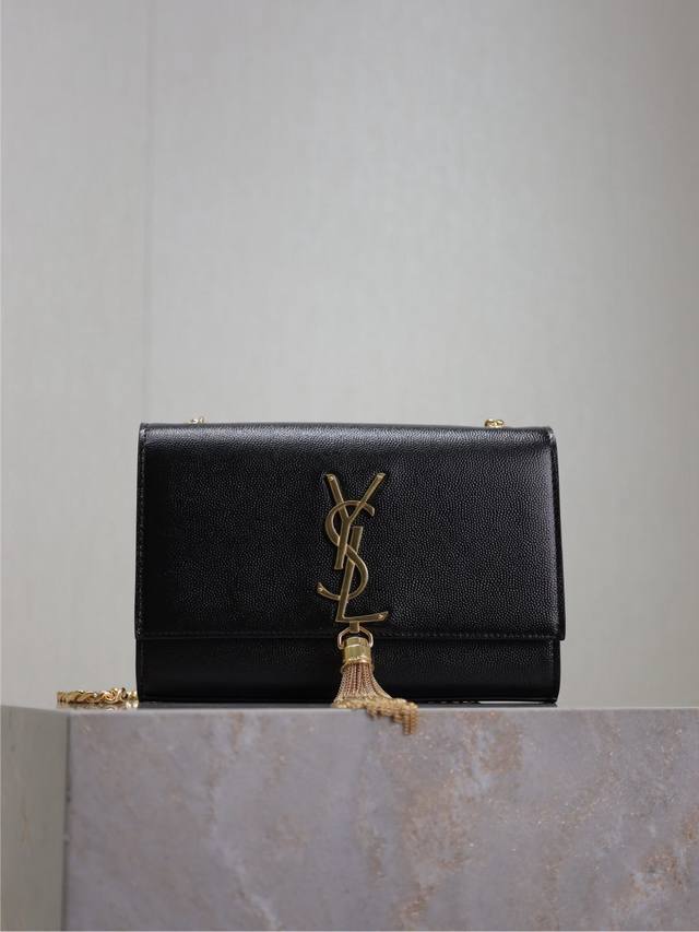 Black Caviar Gold Buckle Tassel 20cm Kate 20cm counter's latest size, timeless s