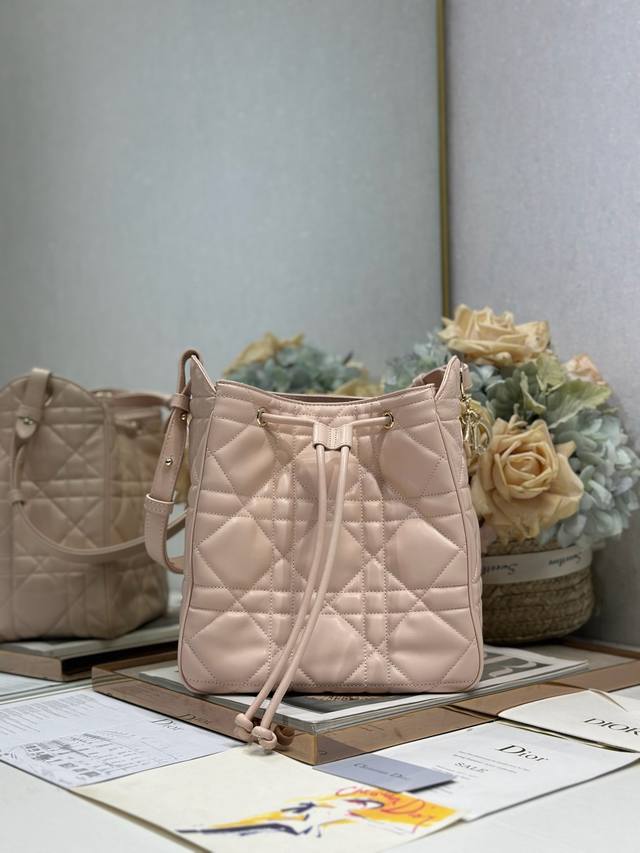 Authentic, high version medium D-Motion handbag pink strap with scannable high v