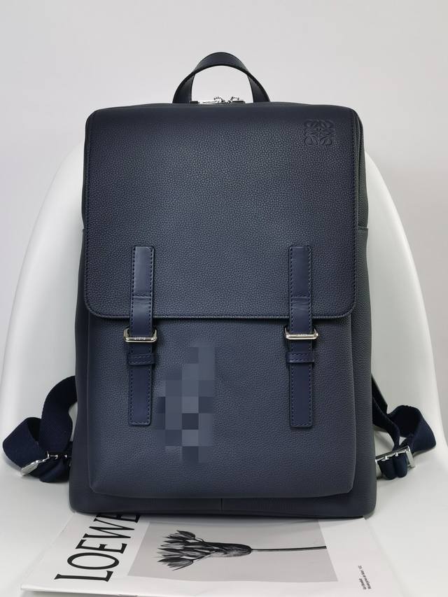 Genuine soft grain cowhide military backpack. Dimensions 39-28.5-11. Model 330.