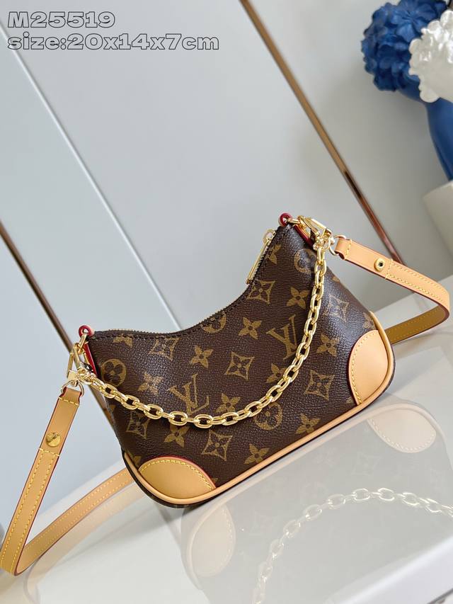 Top-grade original M25519 Boulogne Mini handbag is made of classic Monogram canv