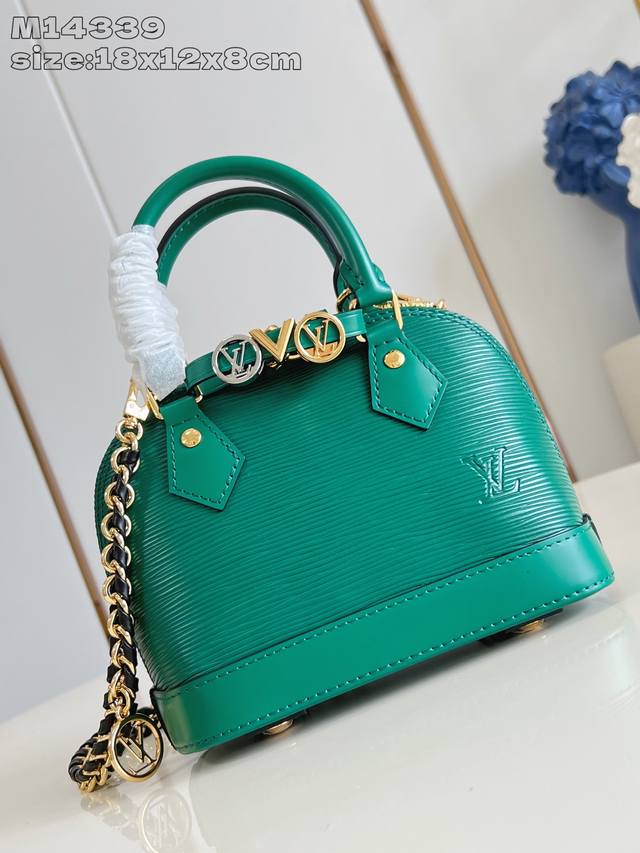 top-grade original M14339 green Nano Alma handbag is a smaller version of Louis